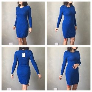 EUC Reiss rich cobalt blue knit dress